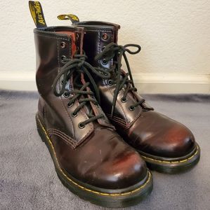 Red Doc Martens 8-Eye Boots